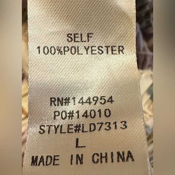 Dee Dee Home Sweet Hawaii Tie Shoulder Floral Drop Waist Maxi Dress Large - Picture 14 of 14